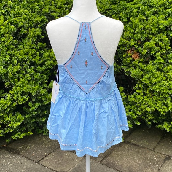 Gorgeous Embroidered Baby Blue Flowy Top***Small - Picture 5 of 14